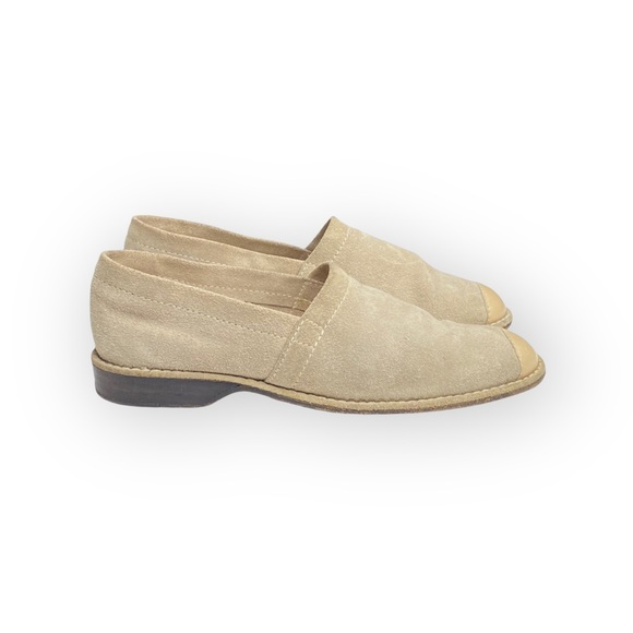 Donald J. Pliner Shoes - Donald J Pliner ⌘ Leather Cap Toe Espadrille Flats Shoes ⌘ Sand Suede ⌘ 6M